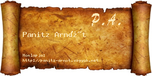 Panitz Arnót névjegykártya